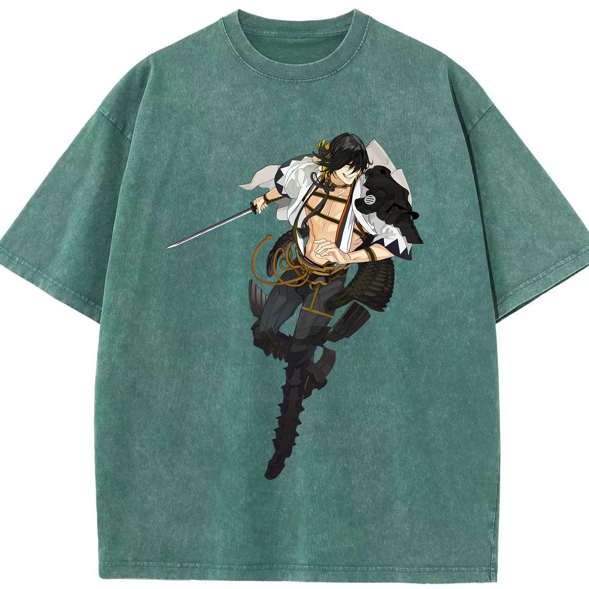 （画像用） 刀剣乱舞 Touken Ranbu 綿100% ヴィンテージ風 半袖Tシャツ（フロントプリント）
